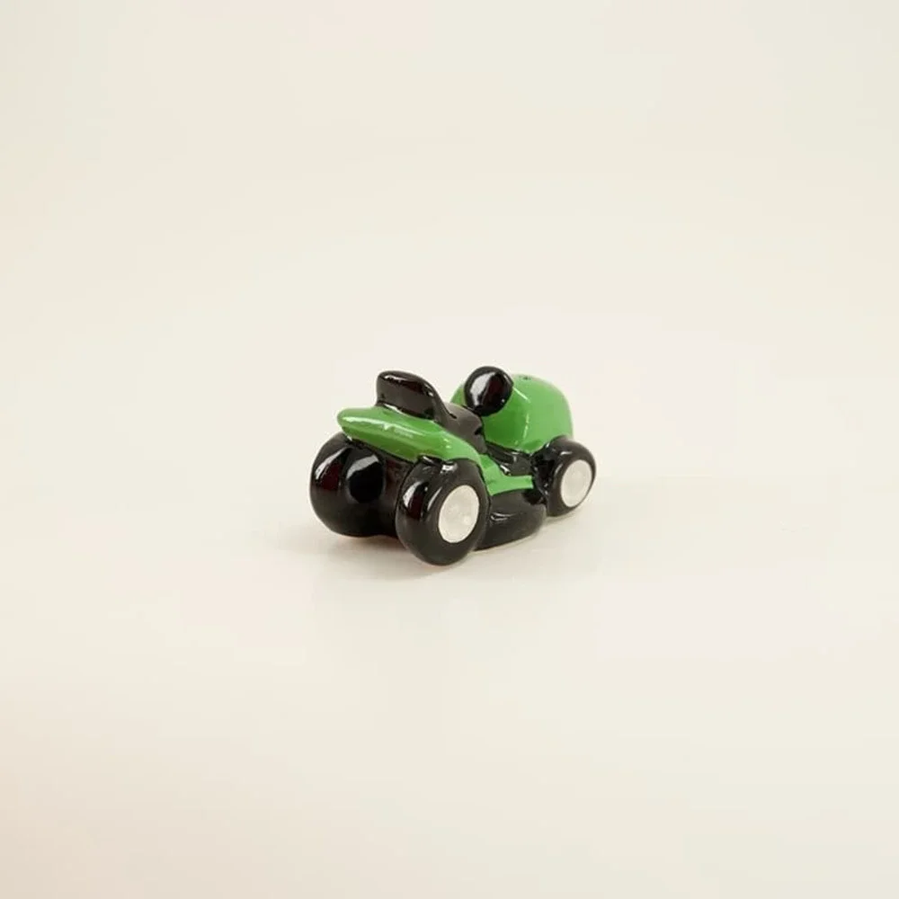 NWT Cracker Barrel Riding Lawn Mower Gas Can Salt Pepper Shaker Set Ceramic